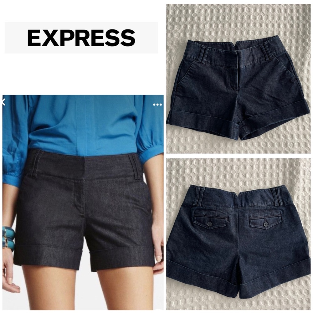 Express Luxe Stretch Notch Back Shorts